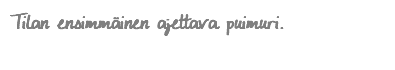 Tilan ensimmäinen ajettava puimuri.